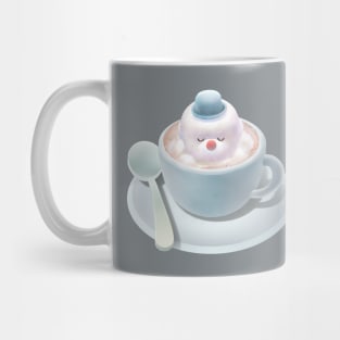 Marshmallow Dog Float Inside Coffee Cup Mug